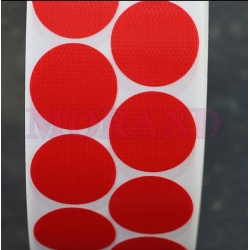 Kółka samoprzylepne z tkaniny czerwone do zaklejania oznaczania 15 mm 5000