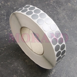 Kółka samoprzylepne z tkaniny srebrne do zaklejania oznaczania 15 mm 5000