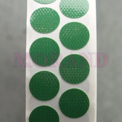 Kółka samoprzylepne z tkaniny zielone do zaklejania oznaczania 15 mm 5000