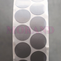 Kółka samoprzylepne z tkaniny srebrne do zaklejania oznaczania 15 mm 1000