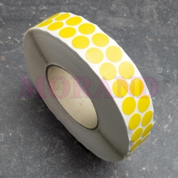 Kółka samoprzylepne z tkaniny żółte do zaklejania oznaczania 15 mm 5000