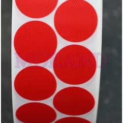 Kółka samoprzylepne z tkaniny czerwone do zaklejania oznaczania 30 mm 2500