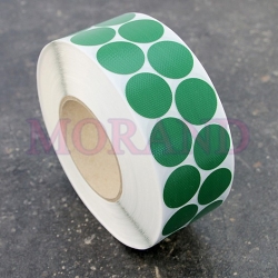 Kółka samoprzylepne z tkaniny zielone do zaklejania oznaczania 30 mm 2500