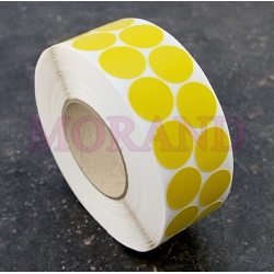 Kółka samoprzylepne z tkaniny żółte do zaklejania oznaczania 30 mm 2500