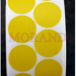 Kółka samoprzylepne z tkaniny żółte do zaklejania oznaczania 30 mm 2500