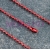 Łańcuszek kulkowy perełkowy reklamowy czerwony 102 mm 2,4 mm 1 szt