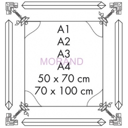 Ramka alumin dwustr plakat baner A4 d6a4